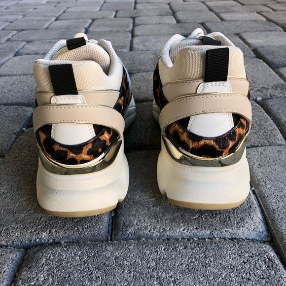 New MICHAEL Michael Kors Hero Cheetah Print Lace- Up Sneaker Trainers size 10 - Picture 11 of 15